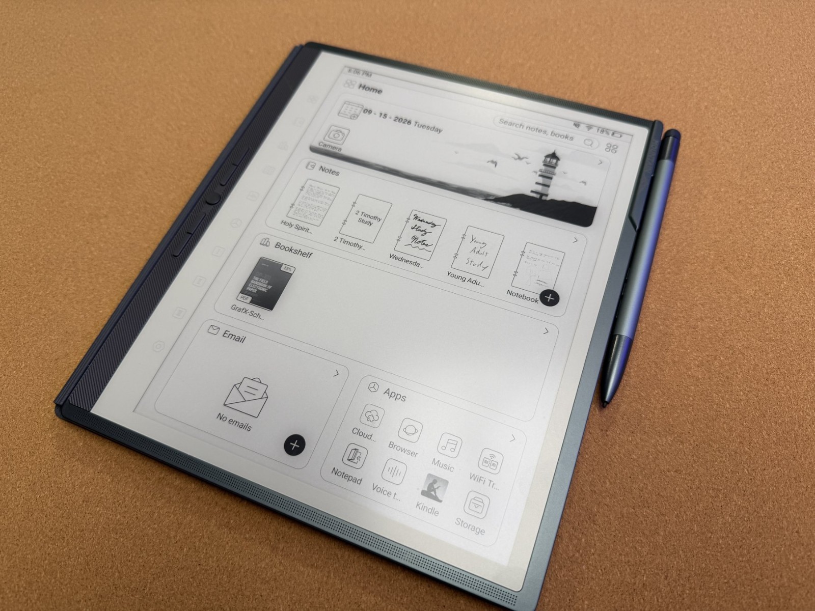 Penstar eNote Pro B&W 10.3" E-Ink Note Tablet 4/128GB Pen Folio Case Bundle