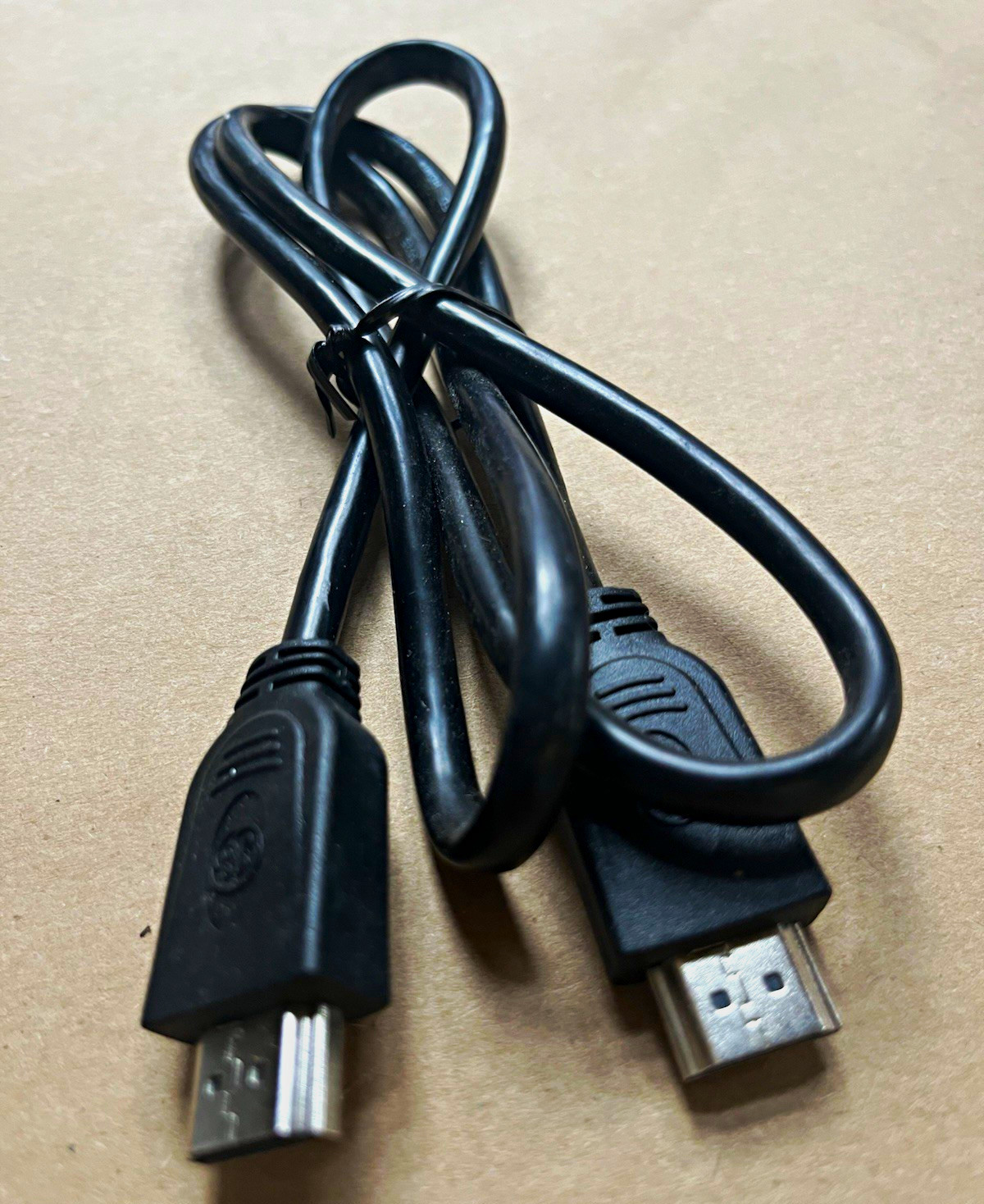 GE USB-A Male to Mini-USB Mini-B Male Round Cable 3 ft Black