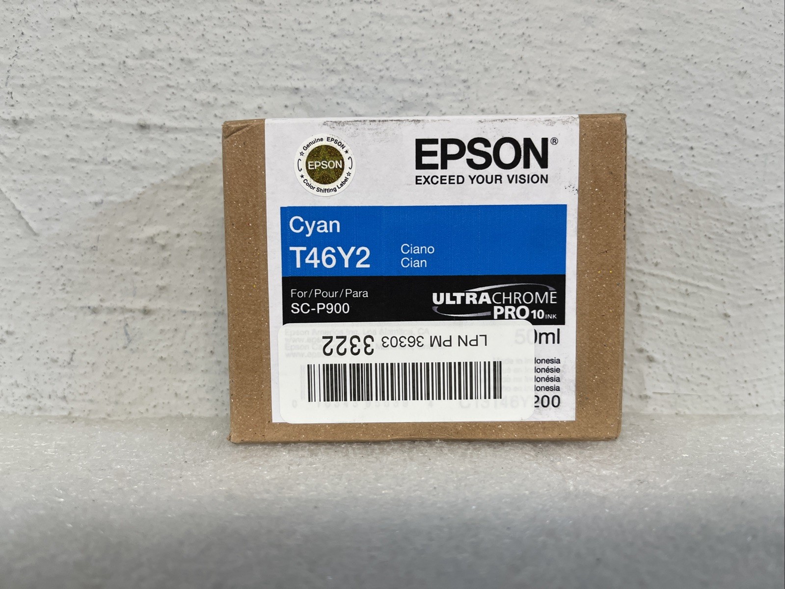 Epson Genuine T46Y2 Cyan Ultra Chrome Ink Cartridge for SC-P900 06/2023 New
