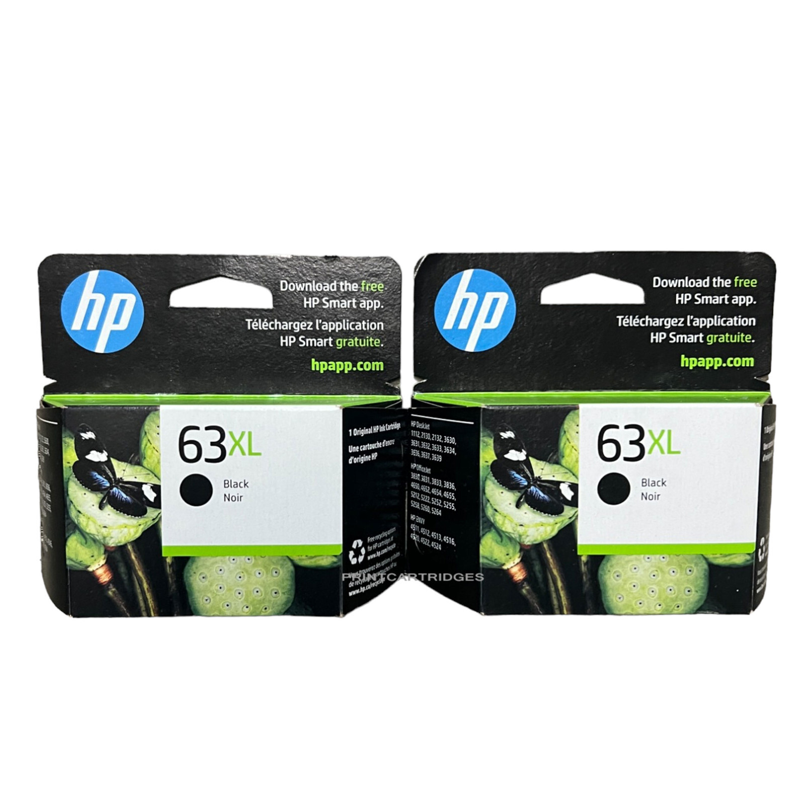 2pcs HP 63XL Black Genuine Ink Cartridges In Retail Box 9-2026
