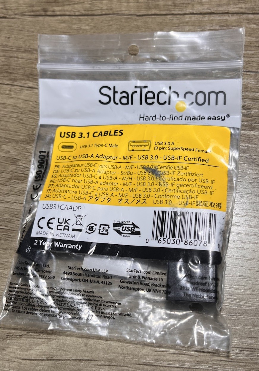 StarTech.com USB31CAADP 6in USB-C Male to USB-A Female Adapter Cable | USB 5Gbps