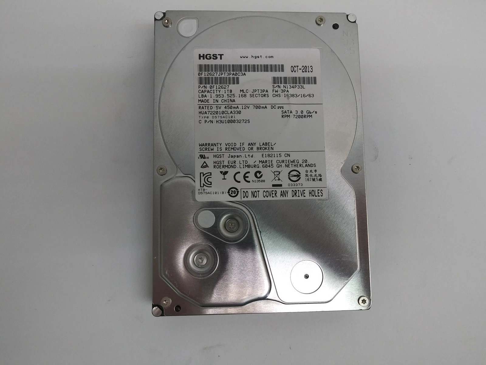 Apple 2008-2012 Mac Pro Desktop 1TB SATA Hard Drive With OS X 10.11 El Capitan