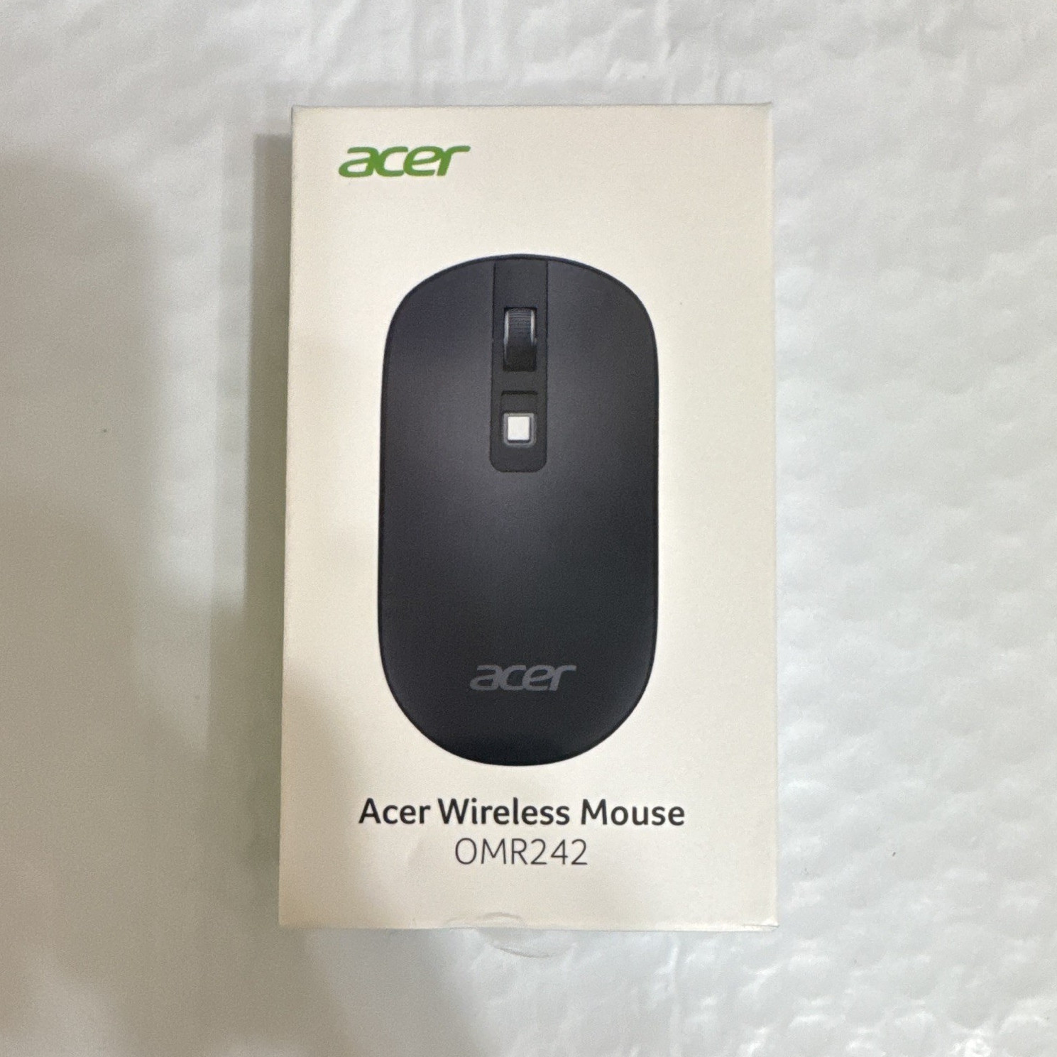 Acer OMR242 Wireless Optical Mouse 1600 DPI 3-Button On/Off Switch Black