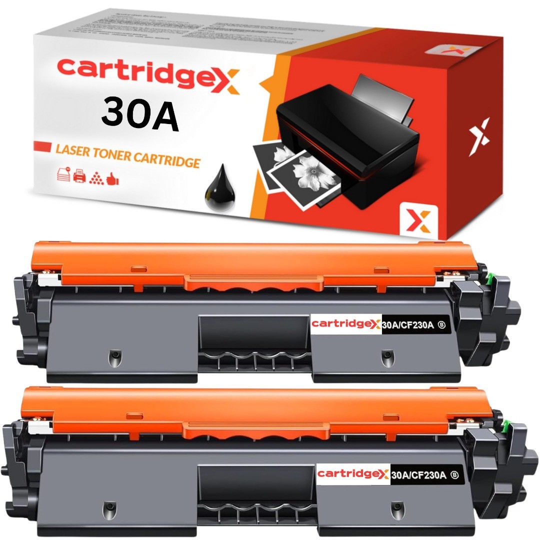 2 x Black Non-OEM Toner Cartridge For HP M203 M203dn M203dw MFP M227 CF230A 30A