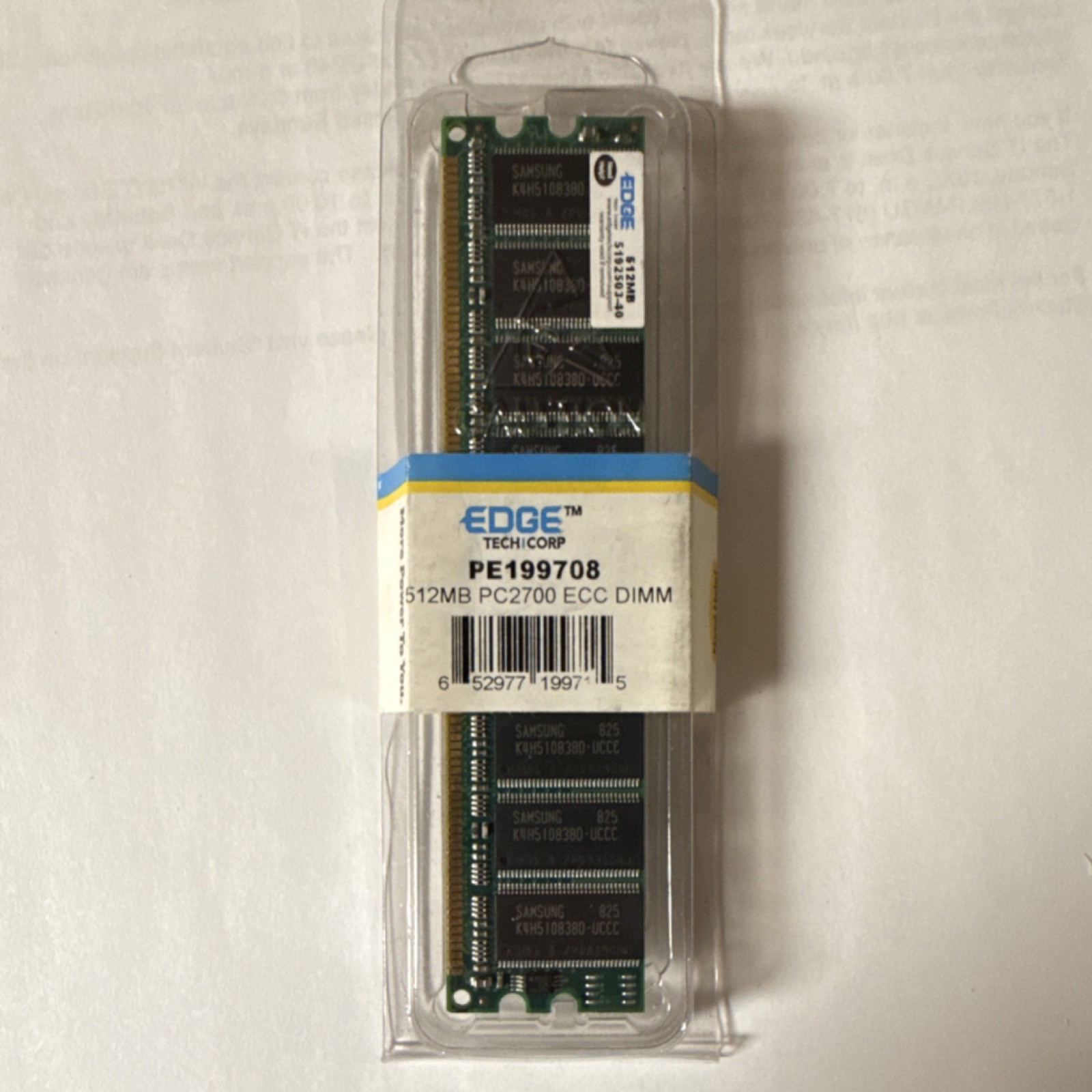 EDGE Tech Corp ECC DIMM PC2700 512MB RAM PE199708