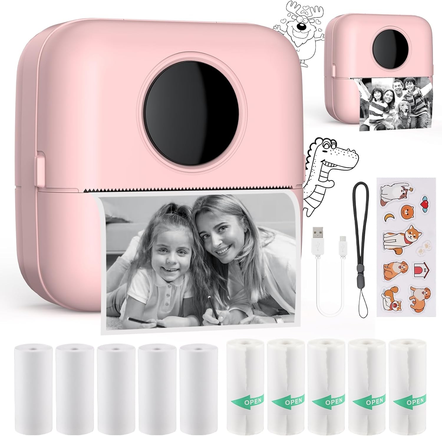 HuiJuKeJi Mini Sticker Printer Bluetooth Smart Pocket - HUIJUKEJI-MINI