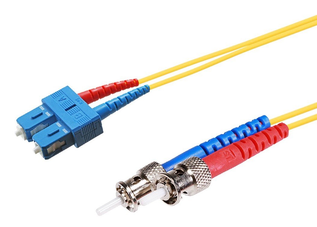 Monoprice Single-Mode Fiber Optic Cable - SC-ST UL 3mm 9/125 OFNR Duplex 50m
