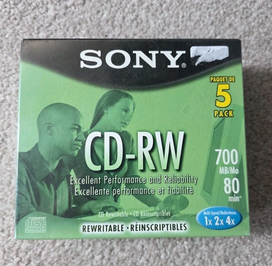 Sony 5 pack CD-RW 700 MB/80 min NEW