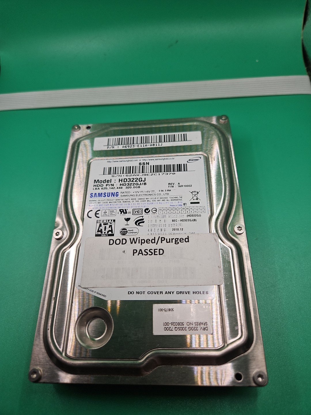 Samsung HD322GJ/D, 320GB HDD, 7200RPM, 3.5", 25516 Hours On