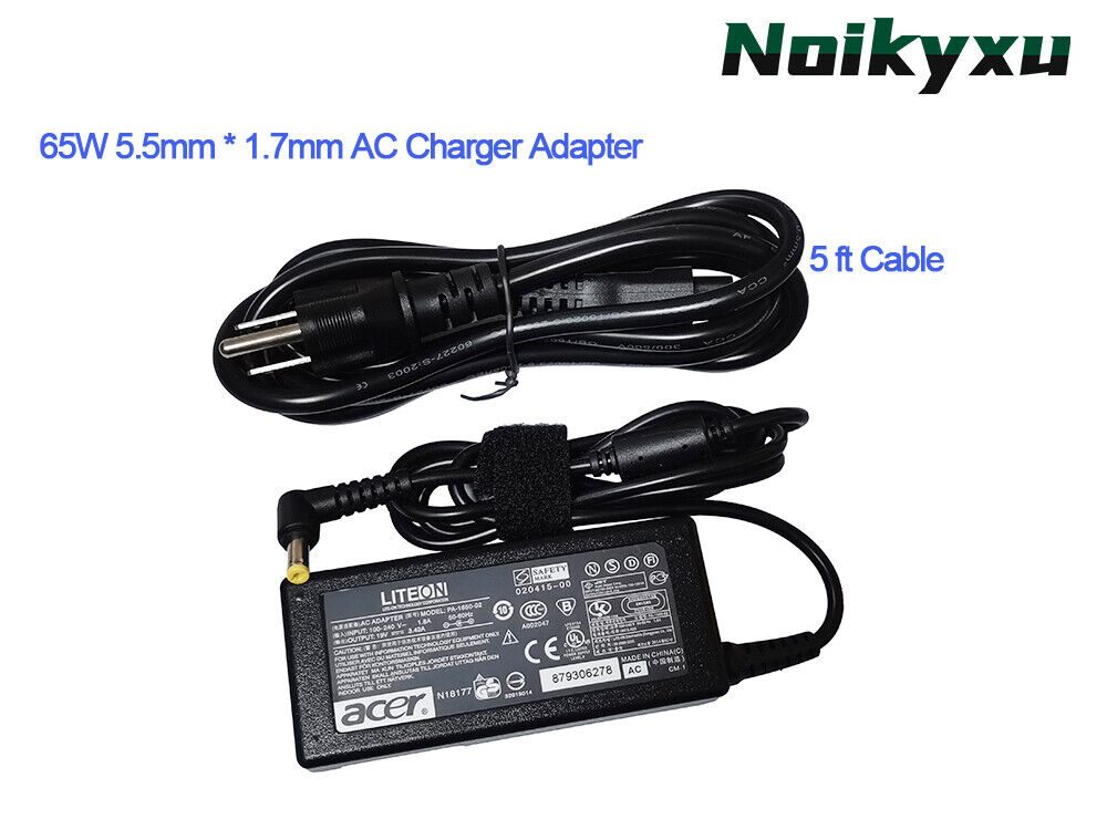New for Acer Liteon PA-1650-02 PA-1700-02 PA-1650-22 AC Adapter Charger Cord