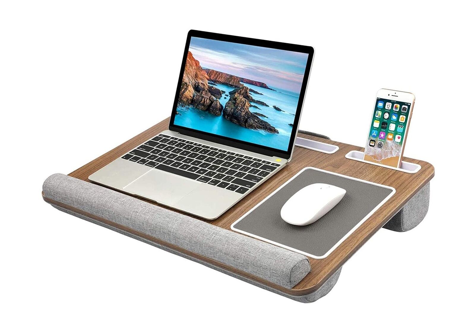 HUANUO Lap Desk - Fits up to 17 inches Laptop Desk, Built in Mouse Pad & Wris...