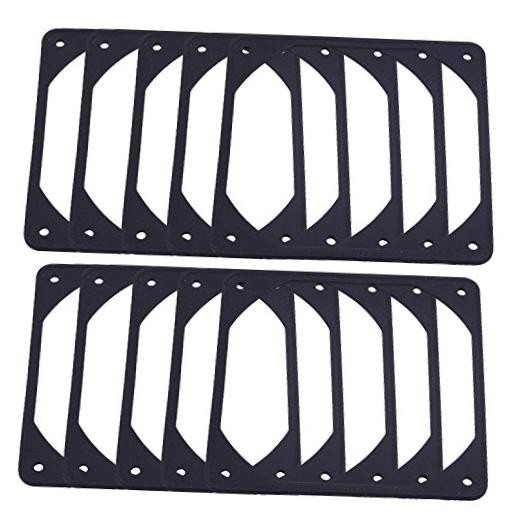 10pcs 120mm Black Anti-vibration Rubber Fan Gasket Silicone Shock Proof