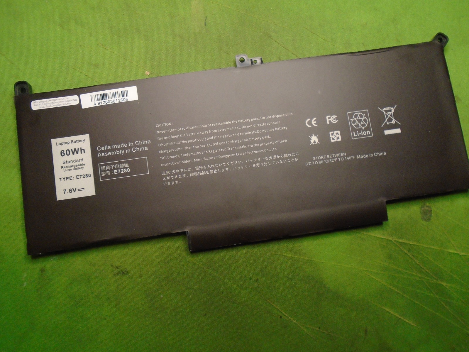 F3YGT DM3WC Battery For Dell Latitude 12 13 14 E7280 E7480 7480 7390 7490 7380