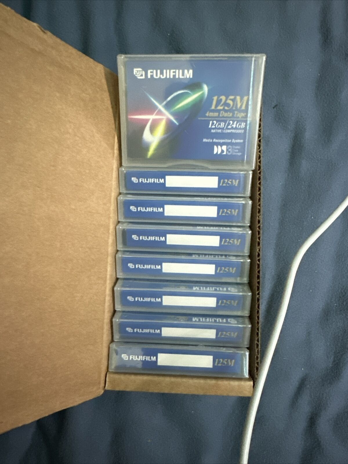NEW Fujifilm 125M 12GB/24GB 4mm Data Tape New Sealed Box Of 8