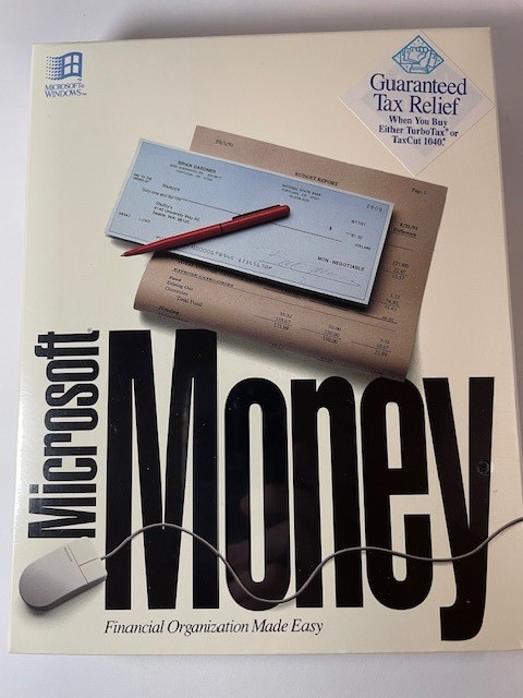 1991 Microsoft Money Sealed Big Box PC Software – Vintage 90s Windows Floppy