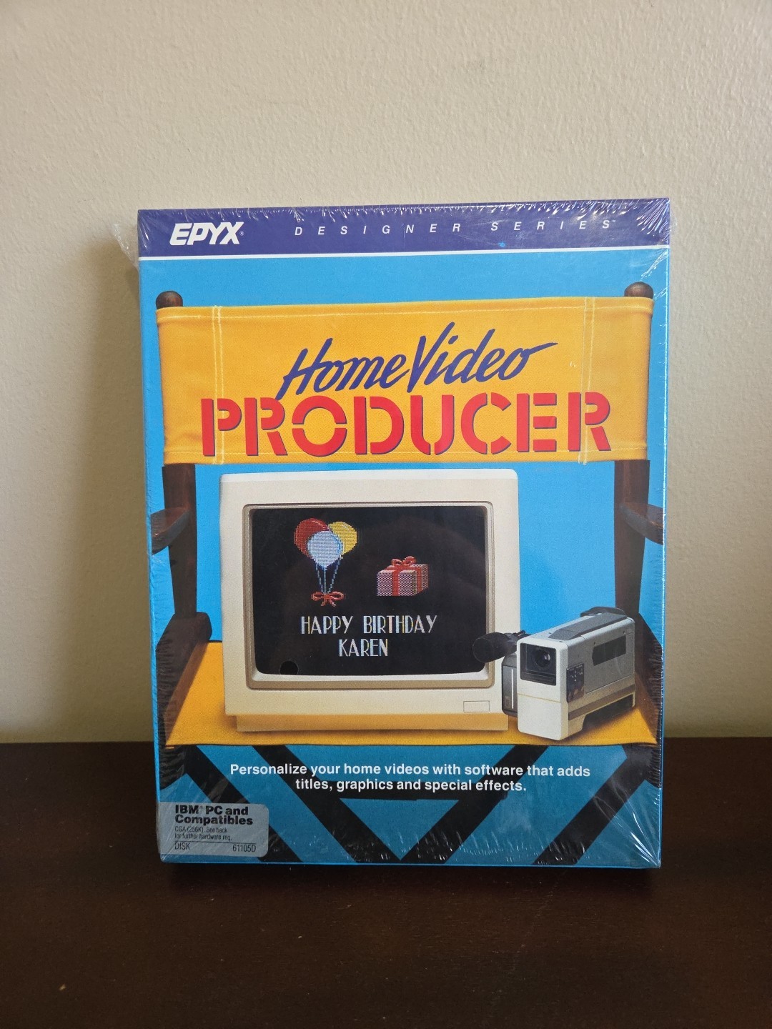 Vtg 80's New Sealed Epyx Home Video Producer IBM PC Software DOS 3.5" Disks 1988