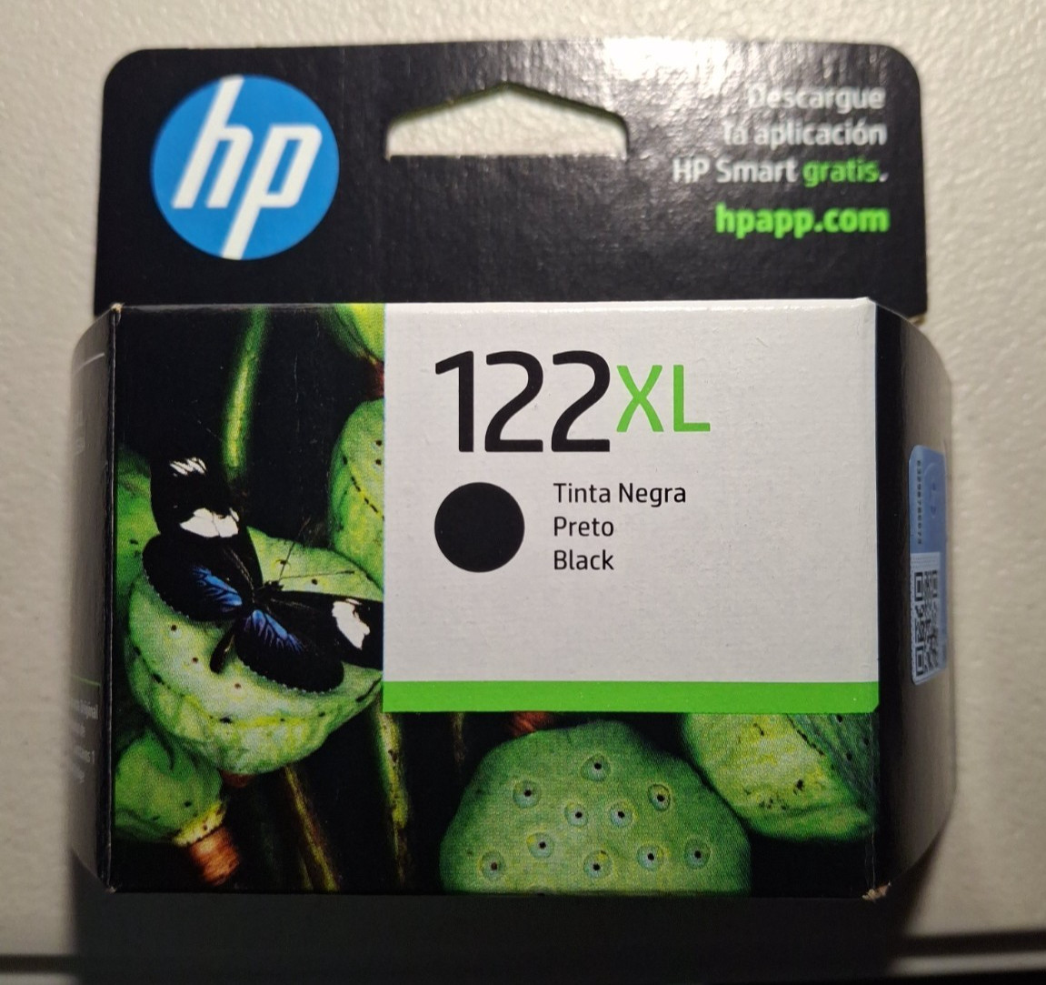New HP 122XL Black High Yield Ink Cartridge CH563HL SEP 2026