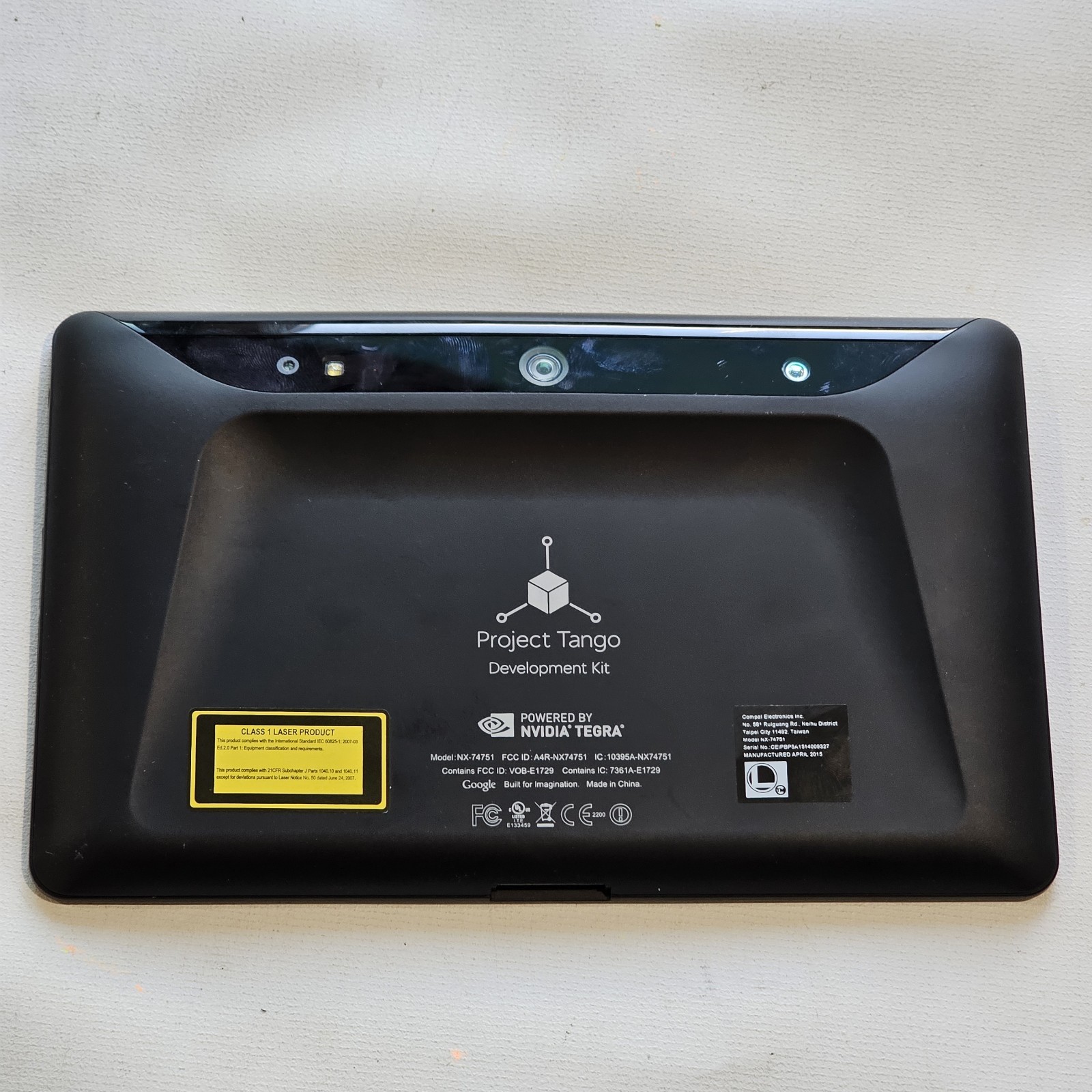 Google Nvidia Project Tango Development Kit Tablet Only NX-74751 UNTESTED AS IS