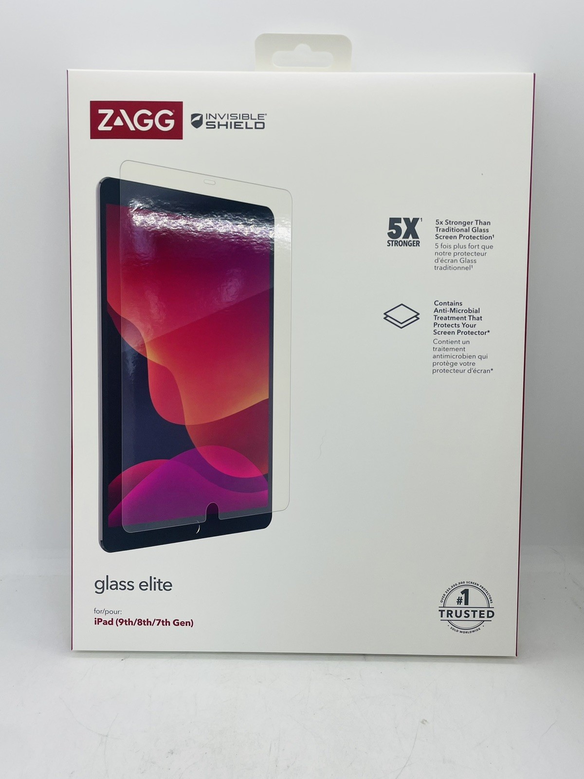 Zagg Glass Elite Screen Protector For Ipad 9th 8th 7th Gen 10.2 Inch New Sealed 