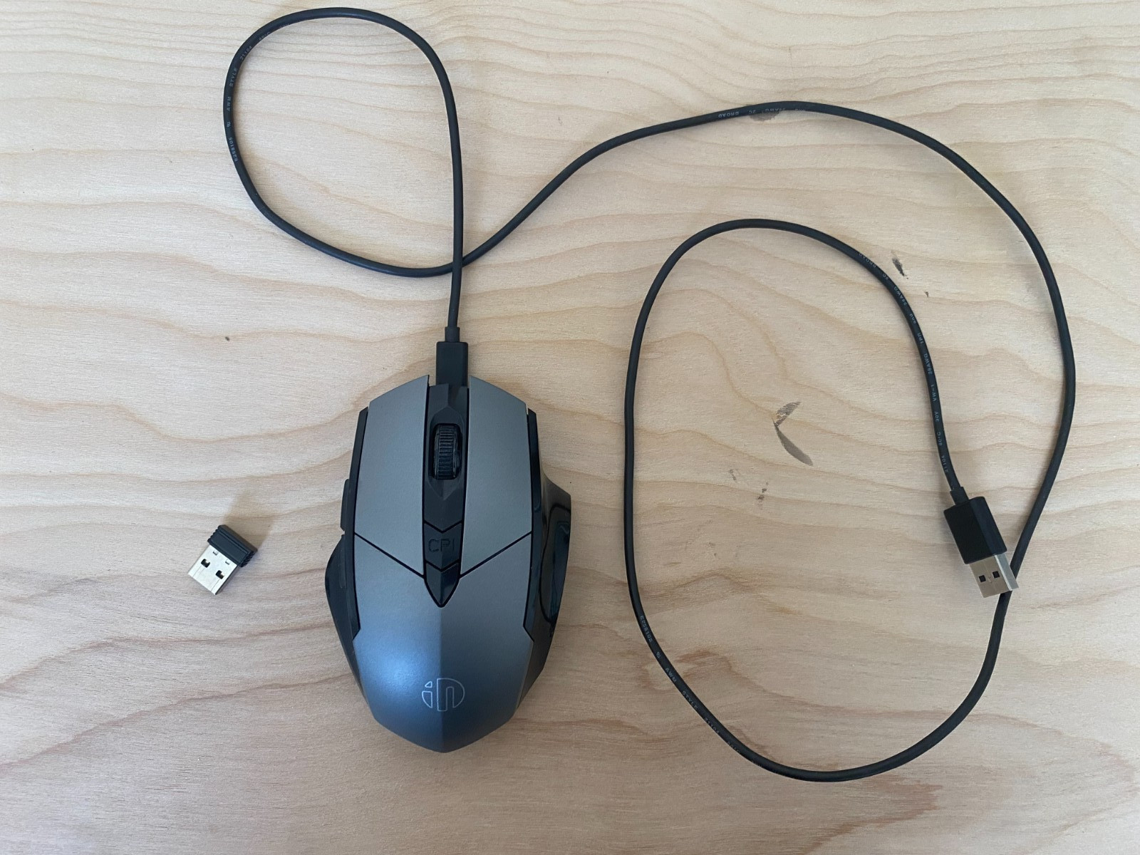 Inphic PM6BS Black Wireless Bluetooth Rechargeable Optical Mouse For PC & Mac