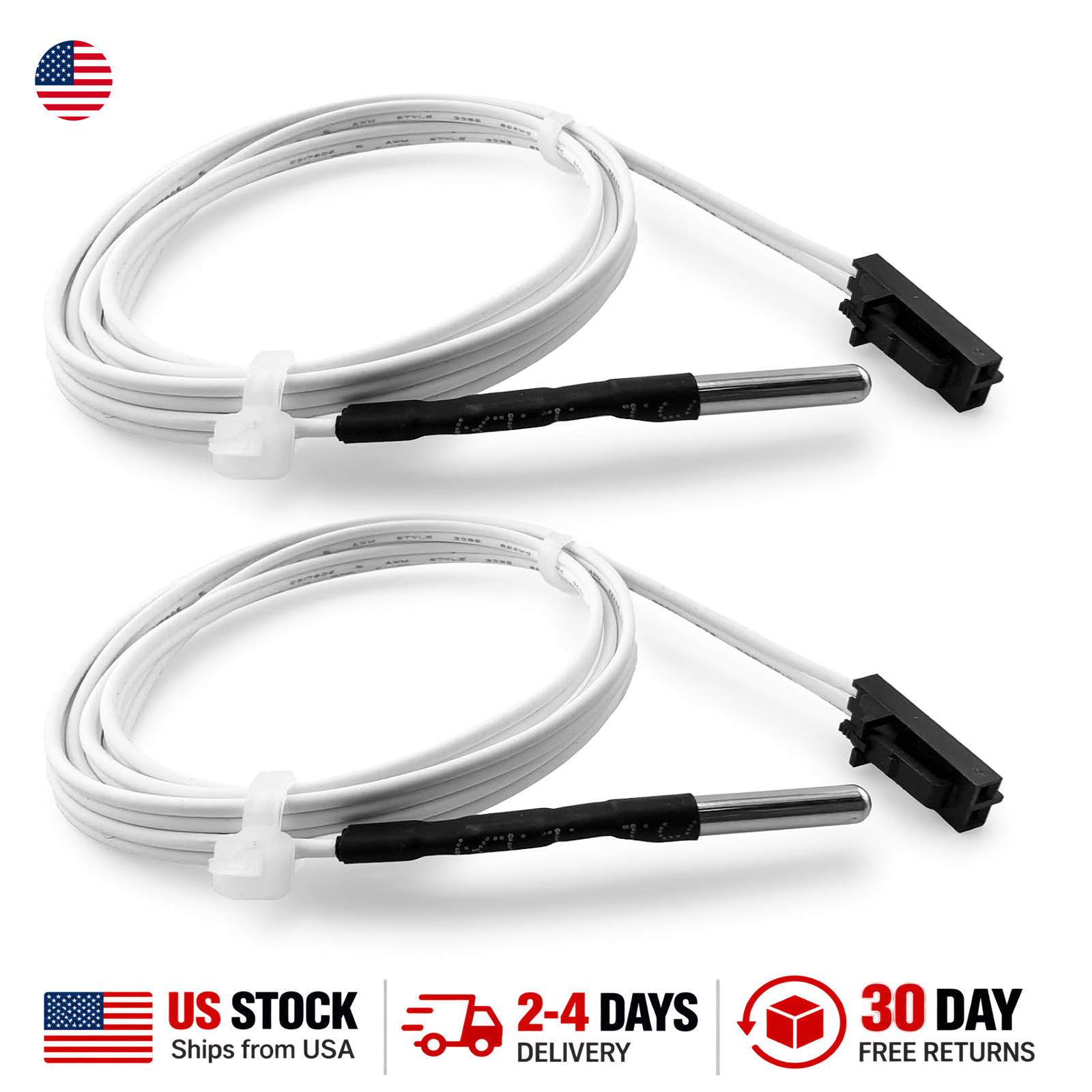 2Pcs Prusa MK3S Thermistor 100K 3950 Compatible for Prusa i3 MK3 MK3S Mini