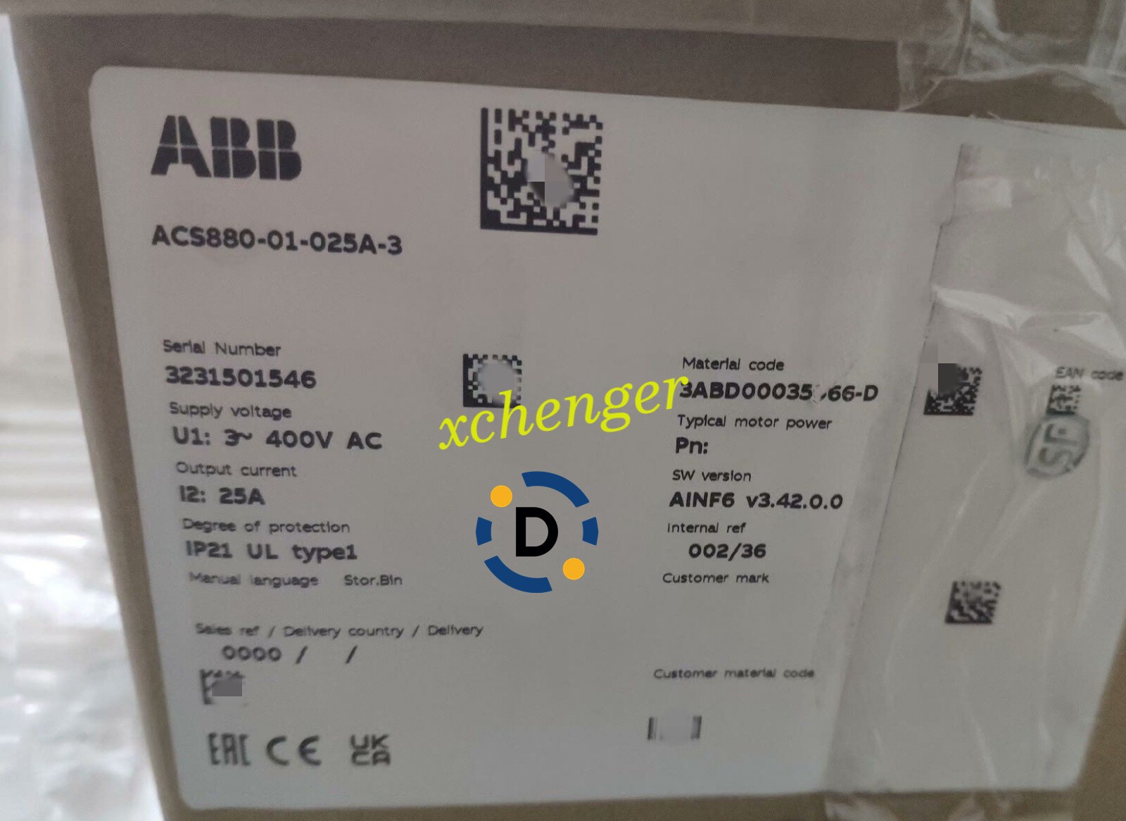 1PCS ABB ACS880-01-025A-3 Frequency converter new via FedEx or DHL