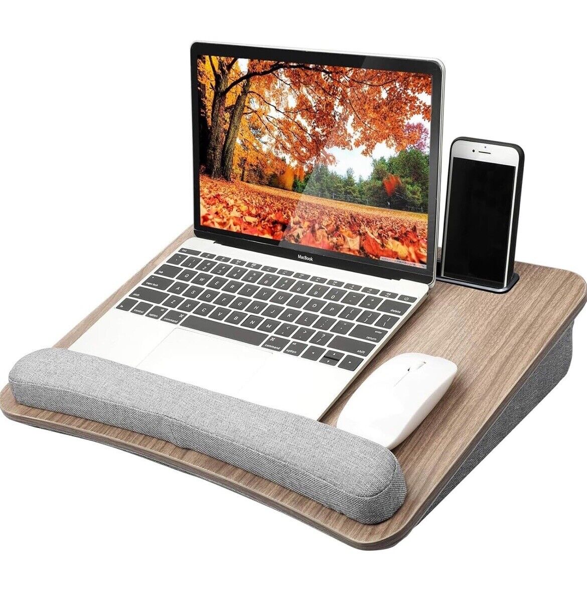 HUANUO Portable Lap Laptop Desk with Pillow Cushion, Fits up to 15.6 inch