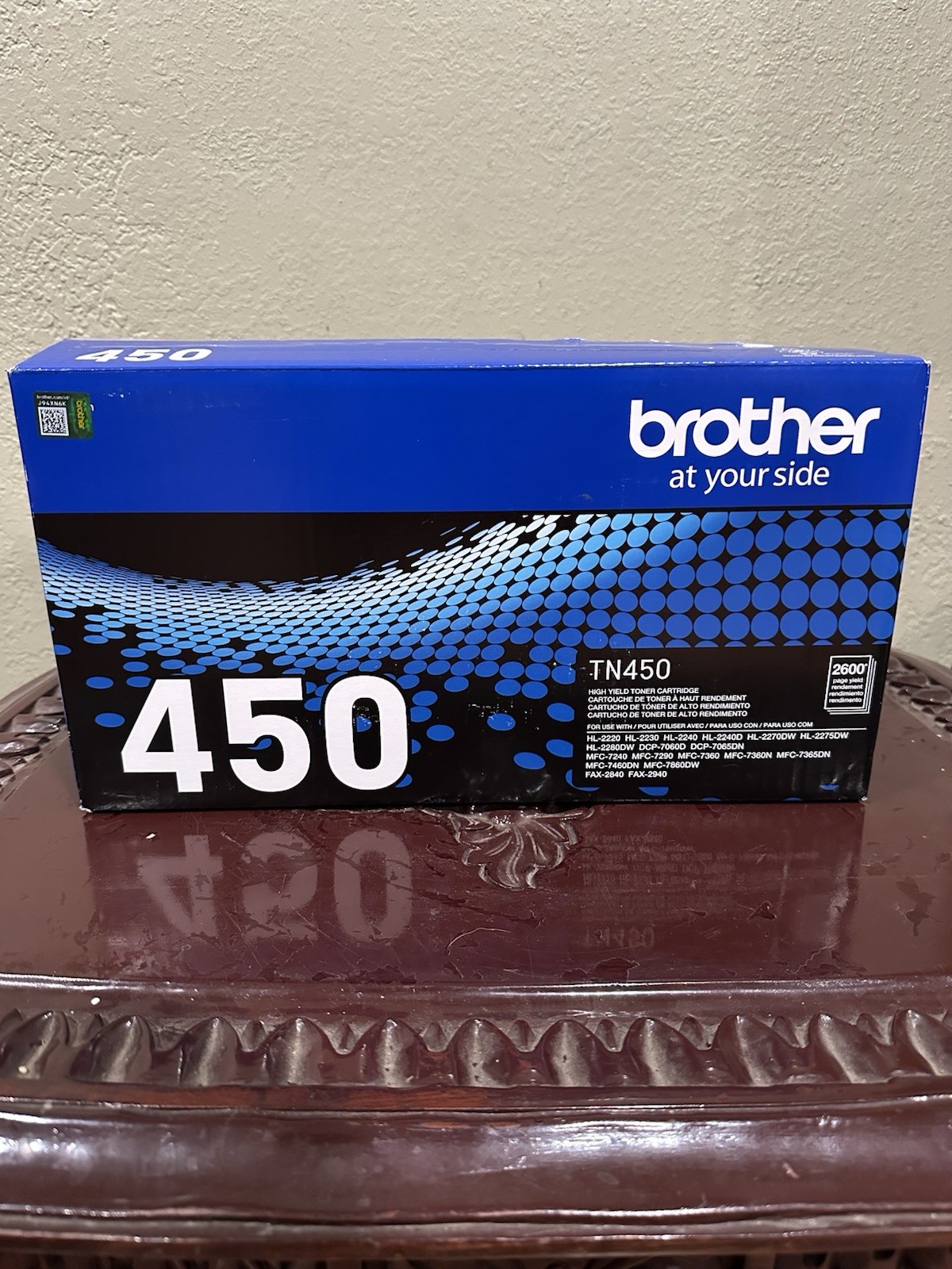 Brother TN-450 Black High Yield Toner Cartridge Printer Ink Replacement OEM new