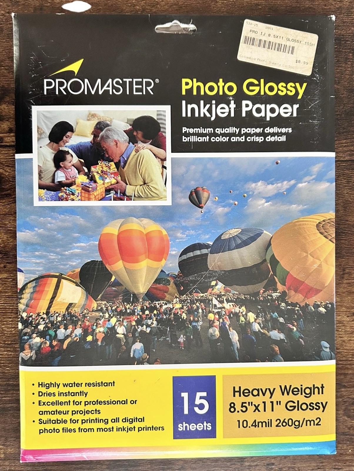 Promaster Photo Glossy Inkjet Paper 15 Sheets Heavy Weight 8.5"x 11" Premium Lot