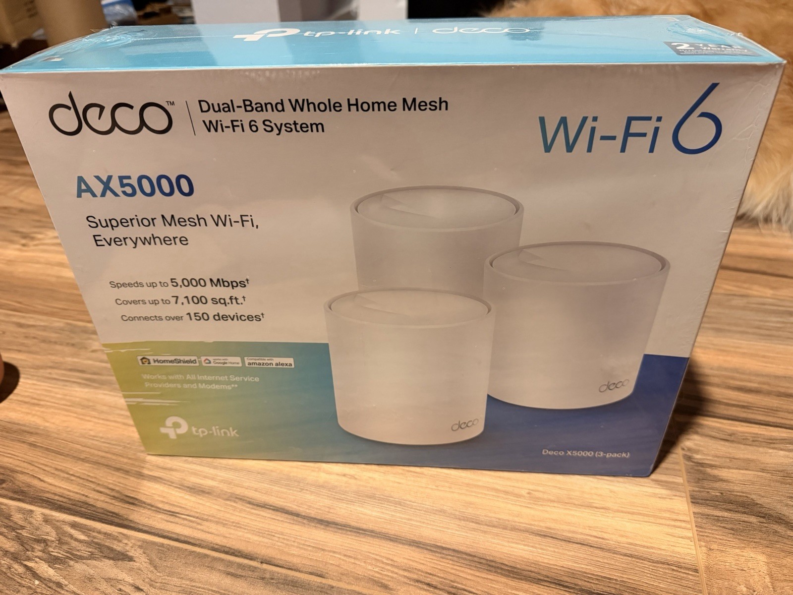 TP-Link Deco X5000 WiFi 6 AX5000 Dual-Band Whole Home Mesh Wi-Fi System 3 Pack
