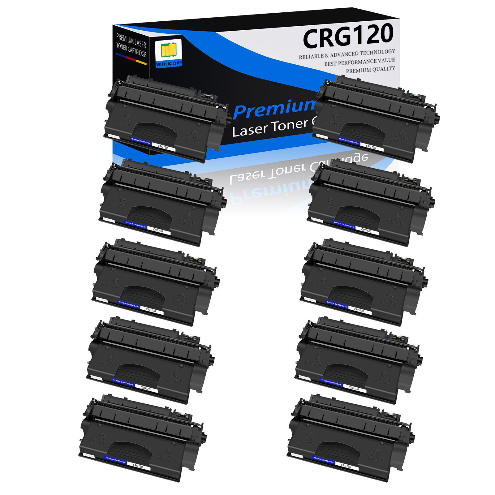 10PK CRG120 C120 Toner Cartridge For Canon ImageClass D1320 D1350 D1370 D1380