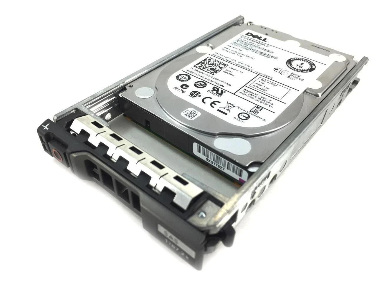 Dell Constellation.2 2.5" 1TB 9RZ268-150 ST91000640SS SAS 9W5WV 6Gb/s HDD - Tray