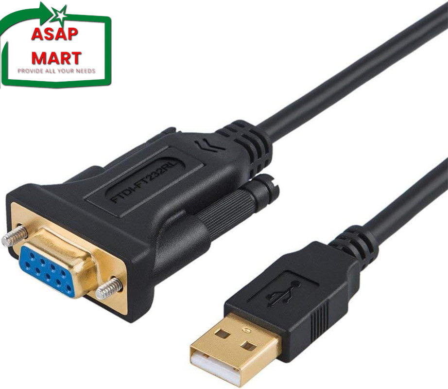Cablecreation [2-Pack] USB to RS232 Adapter with PL2303 Chip 6.6 FT, USB 2.0 to 