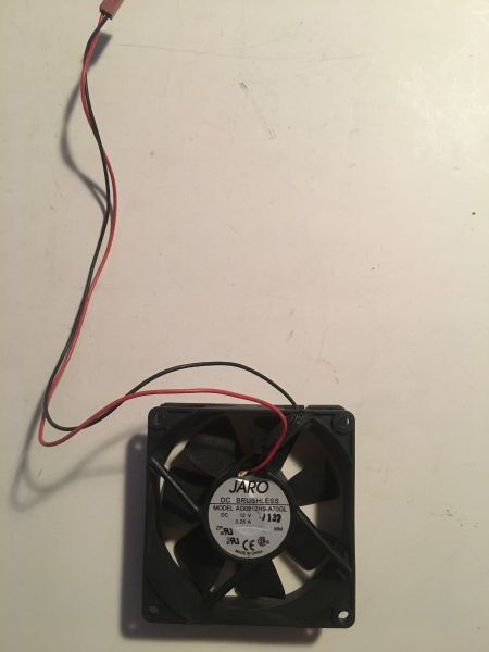 JARO DC BRUSHLESS FAN AD0812HS-A70GL 12V 0.25A 80MM X 25MM 2 WIRE W CONNECTOR