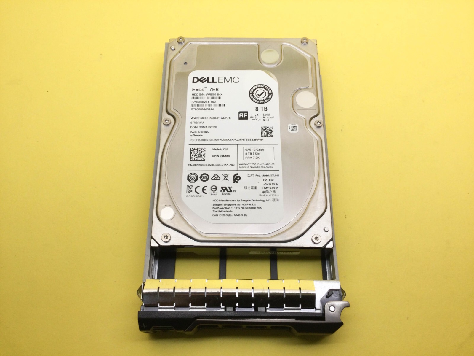 0N660 DELL 8TB 7.2K SAS 12Gb/s 3.5'' 512e HDD 00N660 ST8000NM014A