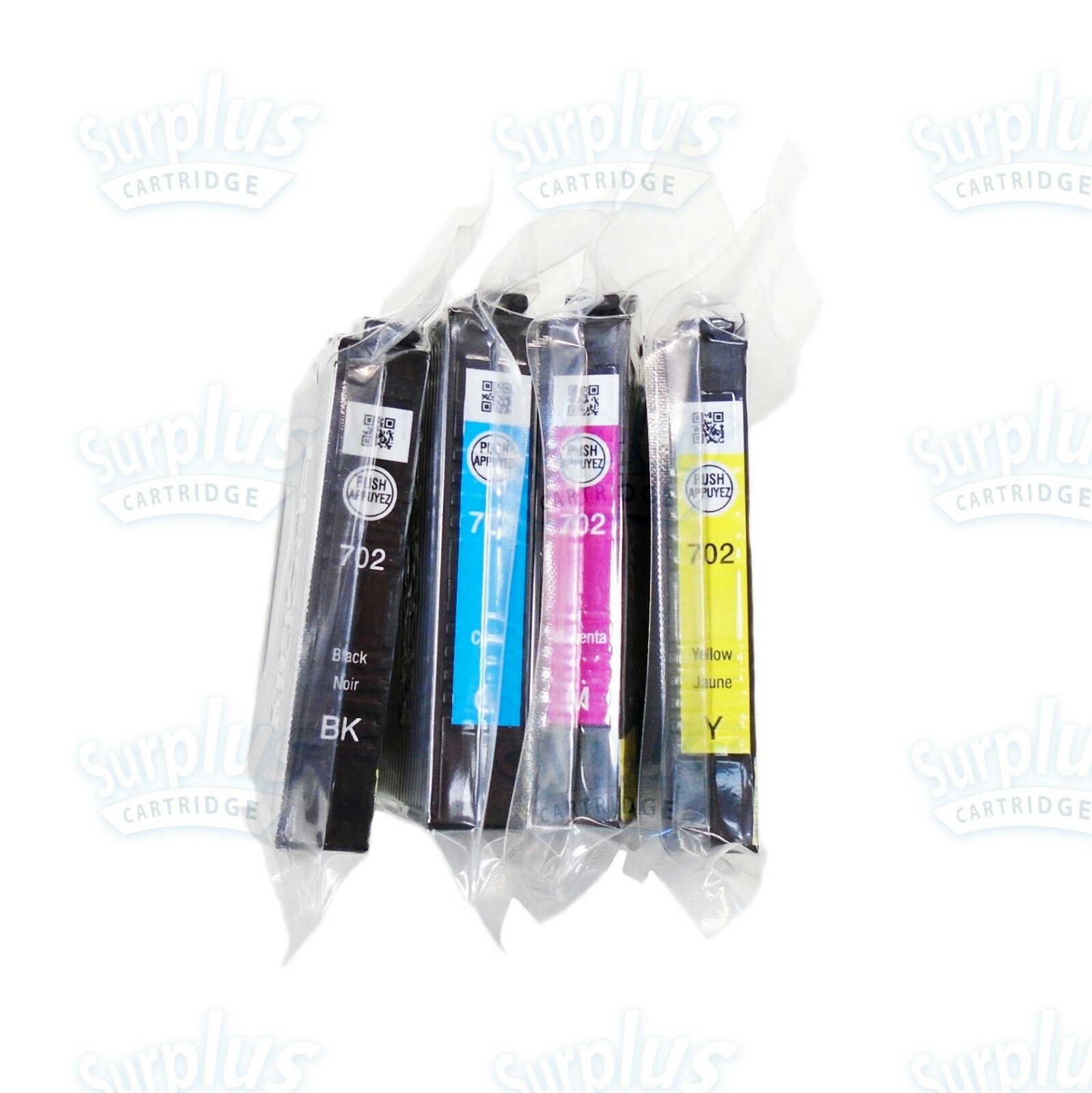4pk Genuine Epson 702 Black & Color Ink Cartridge WF-3720 WF-3730 (NOT Initial)