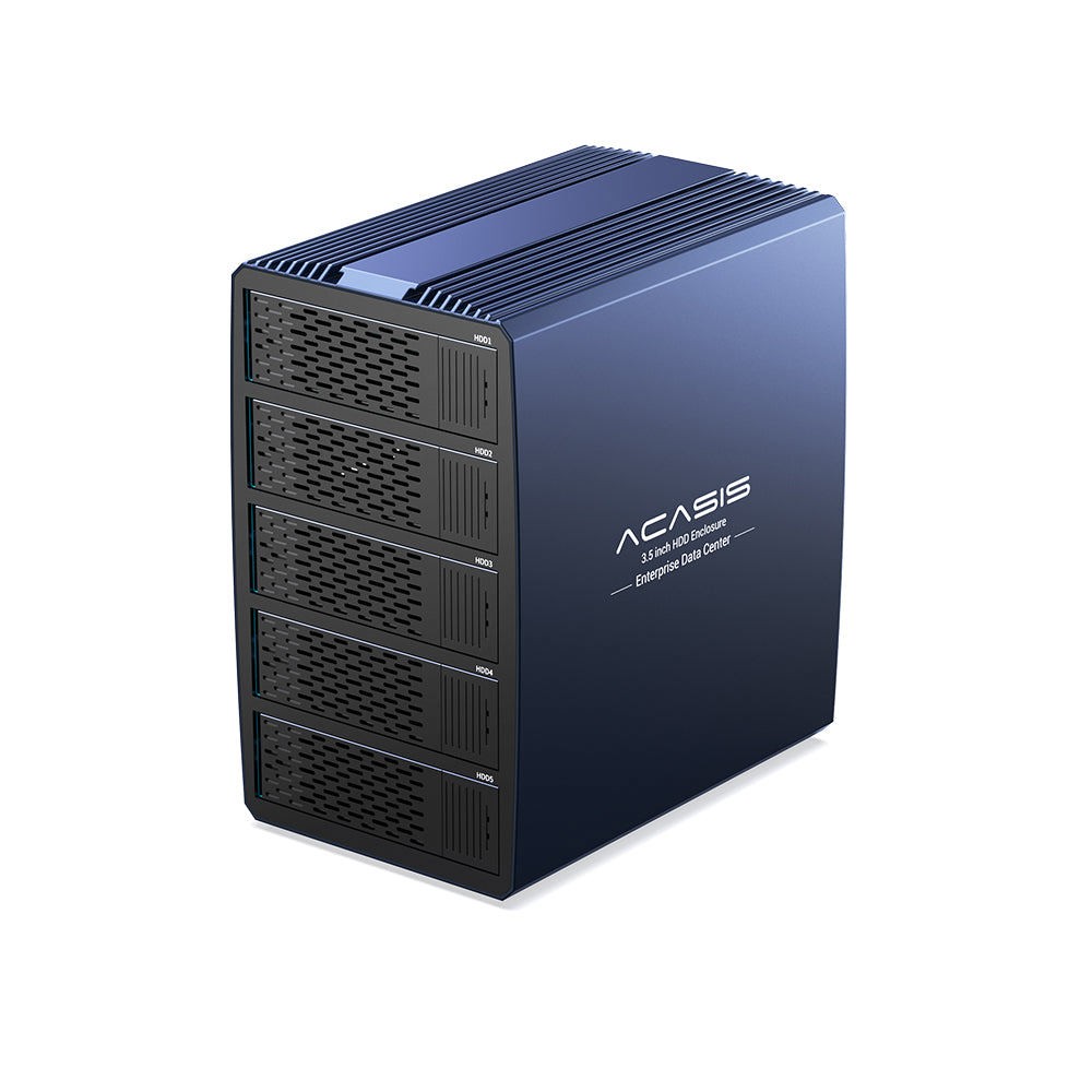 Acasis USB 3.0  5 Bay External Hard Drive Enclosure for 2.5"/3.5" SATA HDD SSD