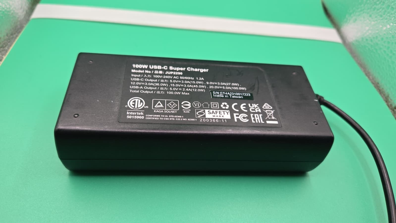 J5 Create 100W USB-C Super Charger Model JUP2290 Genuine OEM TESTED US SELLER