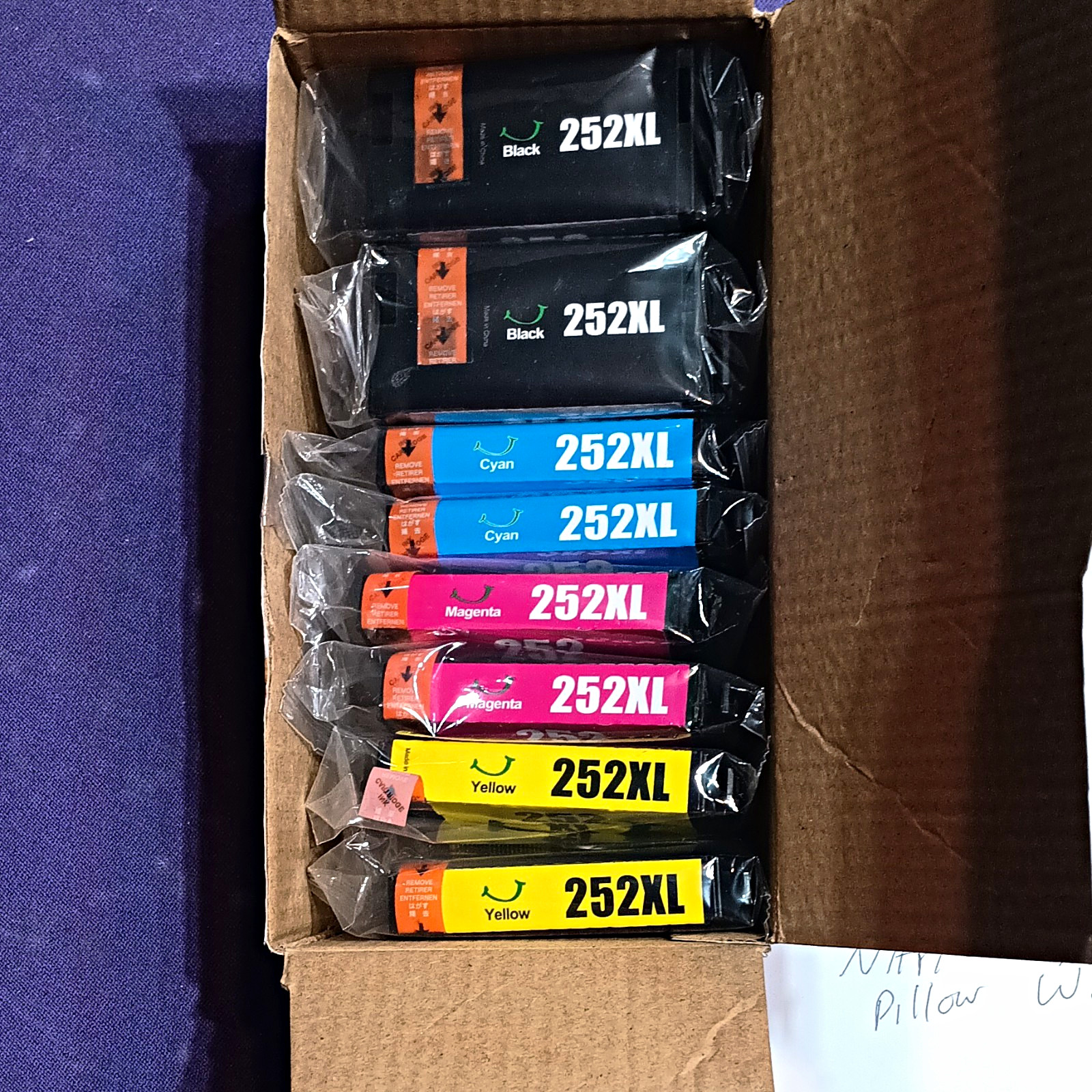 8 pack New - Uniwork 252XL 2 Black 2 Cyan 2 Magenta 2 Yellow