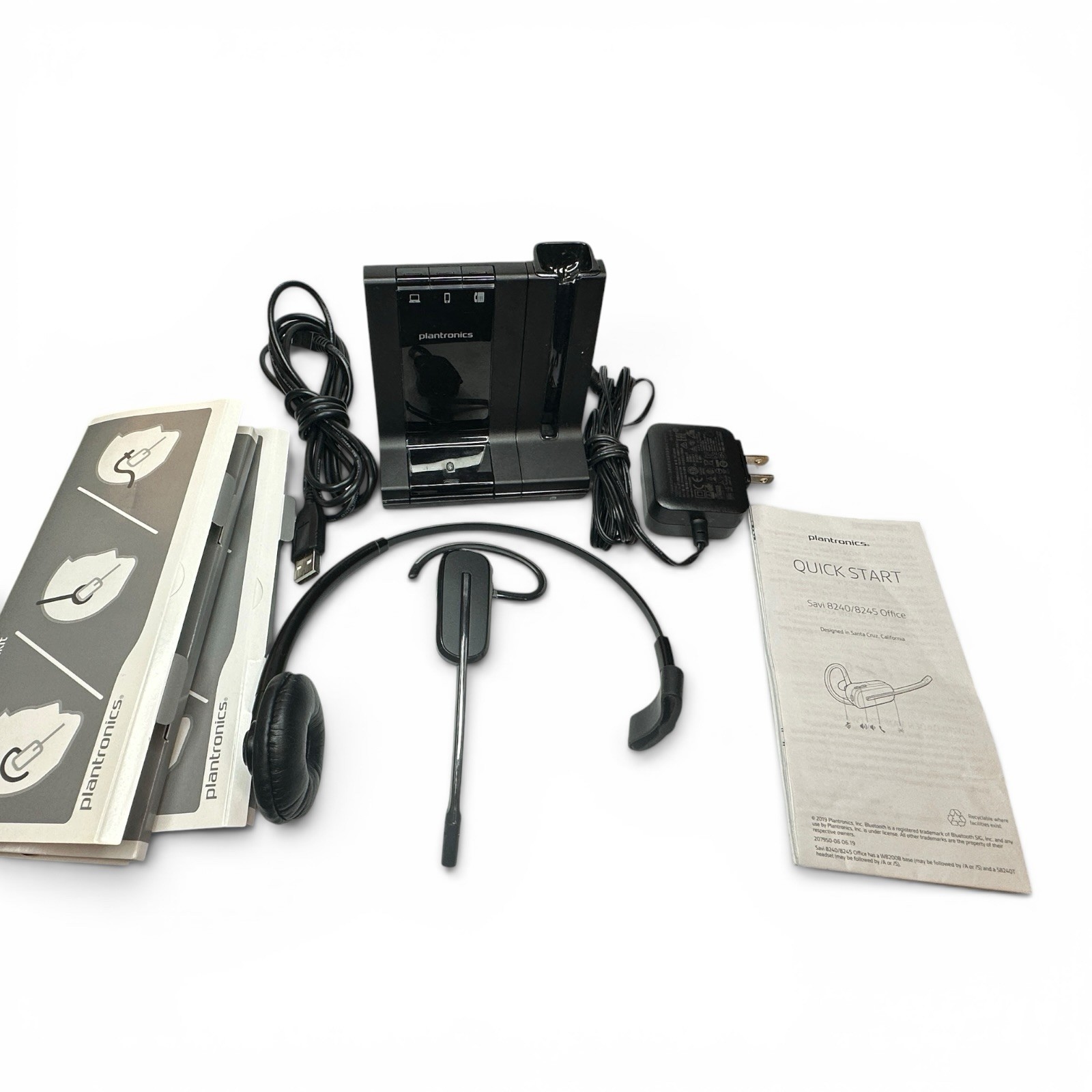 Plantronics Savi 8240 Office Wireless DECT Headset System 3-in-1 Convertible