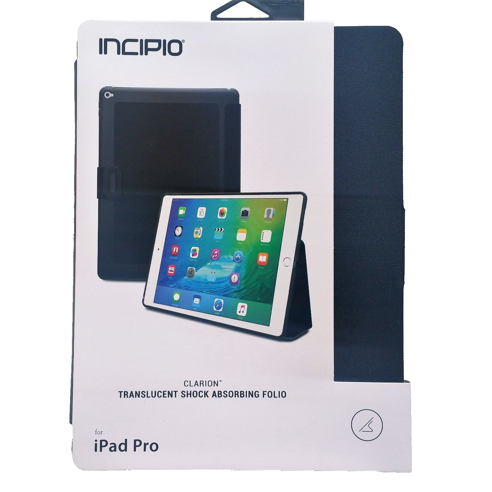 Incipio Clarion Shock Absorbing Ultra-Thin Folio Case iPad Pro 12.9" - Black NEW