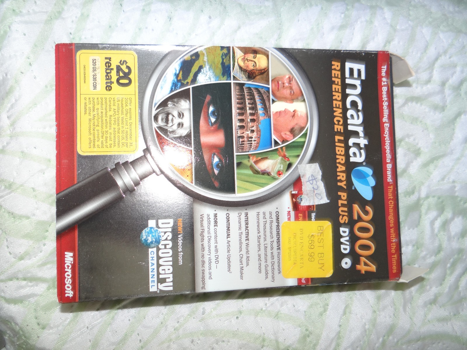 Microsoft Encarta 2004 Reference Library 4 DVDs -NEW