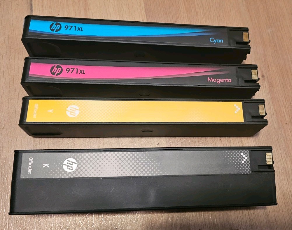 HP 971XL & 970XL Genuine original - YELLOW (MAEGENTA CYAN NEW) BLACK  CARTRIDGE 