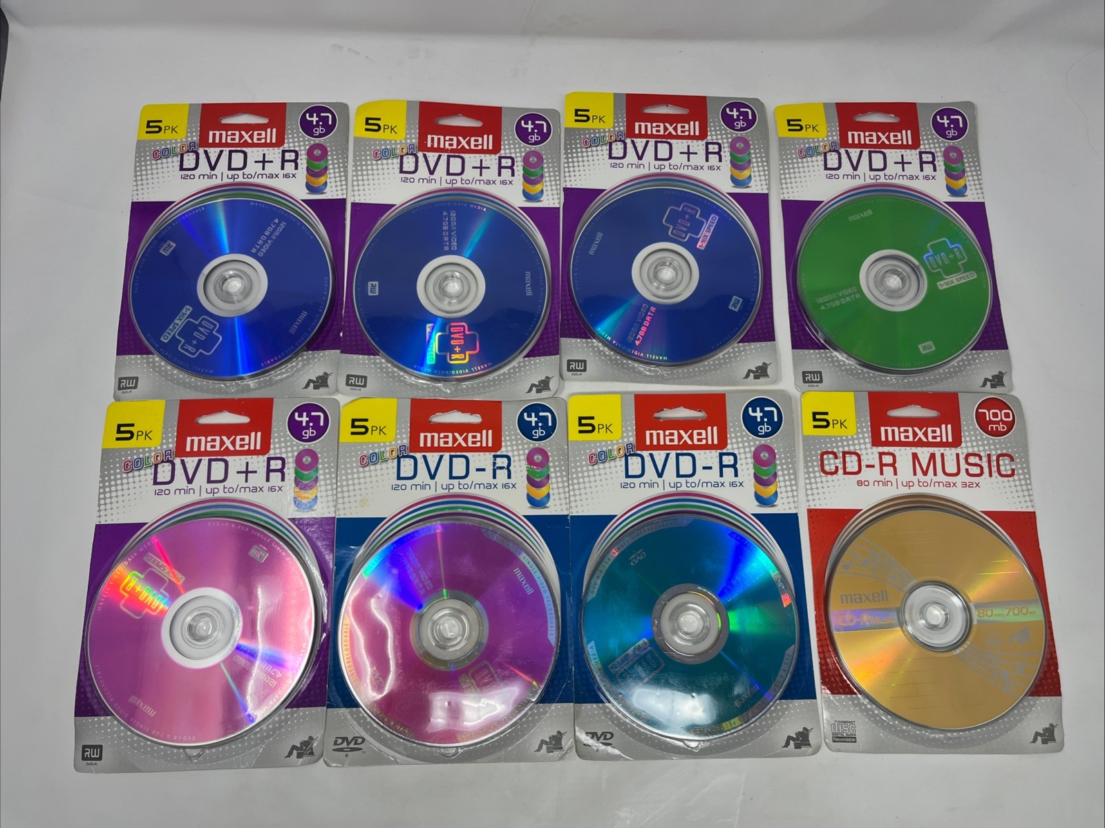 MAXELL DVD+R 16X 4.7GB 120 MINUTE BLANK MEDIA DISCS 25 BRAND NEW + 15 Bonus Disc