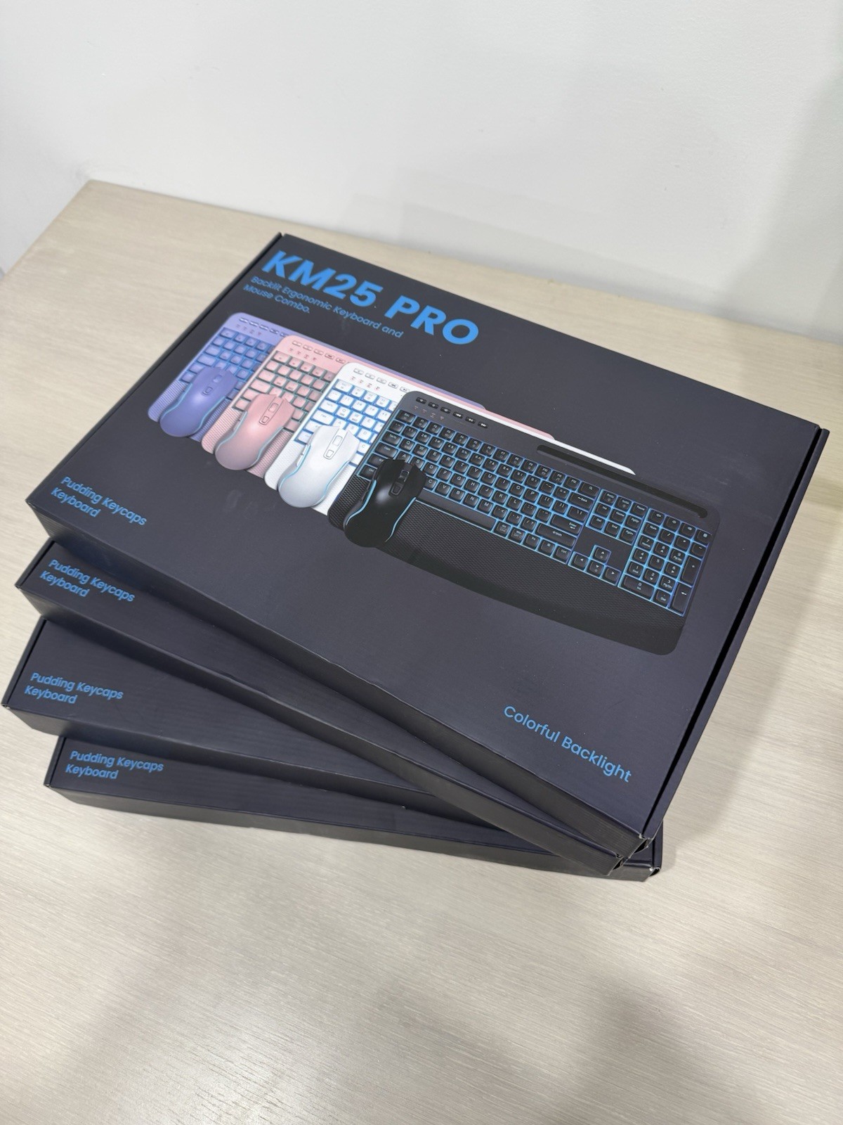 Km25 Pro Gaming Keyboard Mouse Set USB Wireless LED Backlit 4 pack 