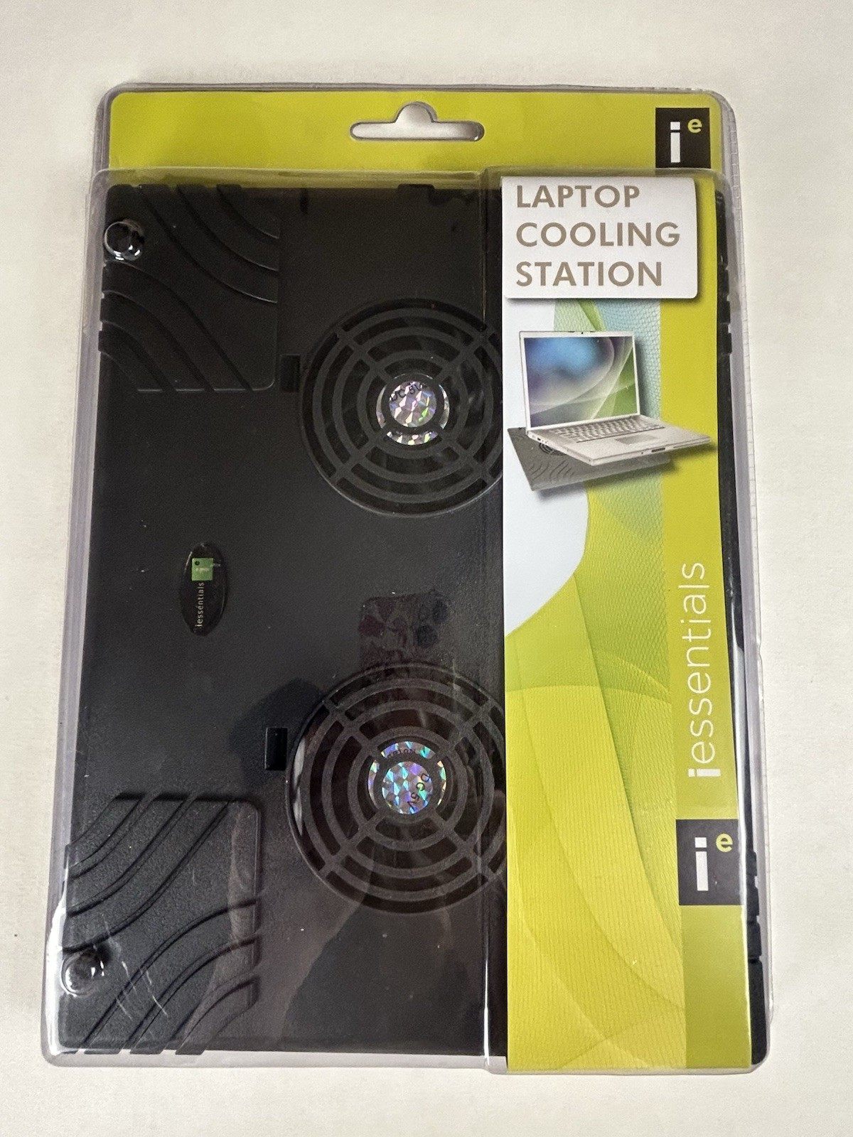 iessentials Laptop Cooling Station Sealed IE-LCS1 Quiet 2 Fans USB Powered NOS