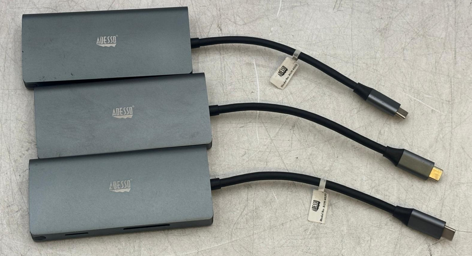 Lot of 3 Adesso AUH-4030 USB-C 8 in 1 Multi-Port Docking Station