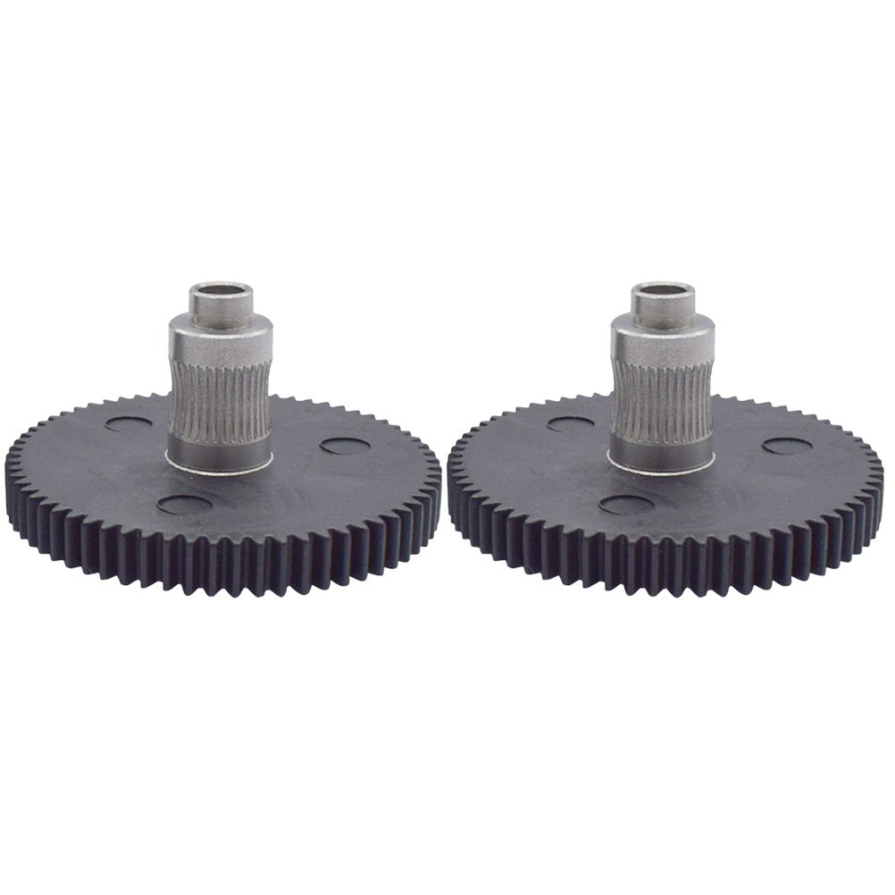 Reusable 3D Extruder Feeder Gear 2Pcs Black Plastic Stainless Steel Accessory