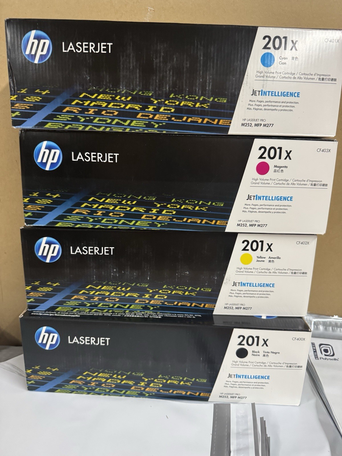 HP 201X High Yield 4-Pack Original LaserJet Toner Cartridge Sealed Box