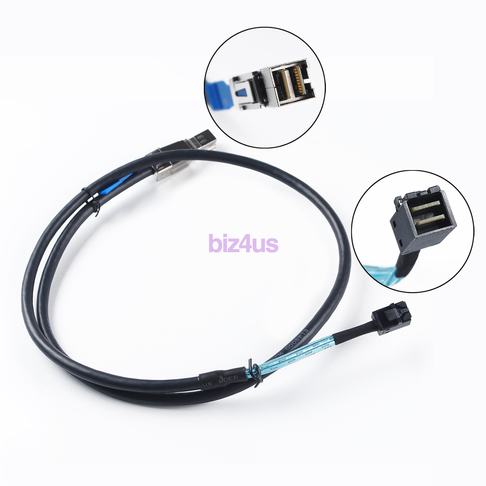 External Mini SAS SFF-8644 to Internal Mini SAS SFF-8643 HD SAS Cable 12Gb/s 1M